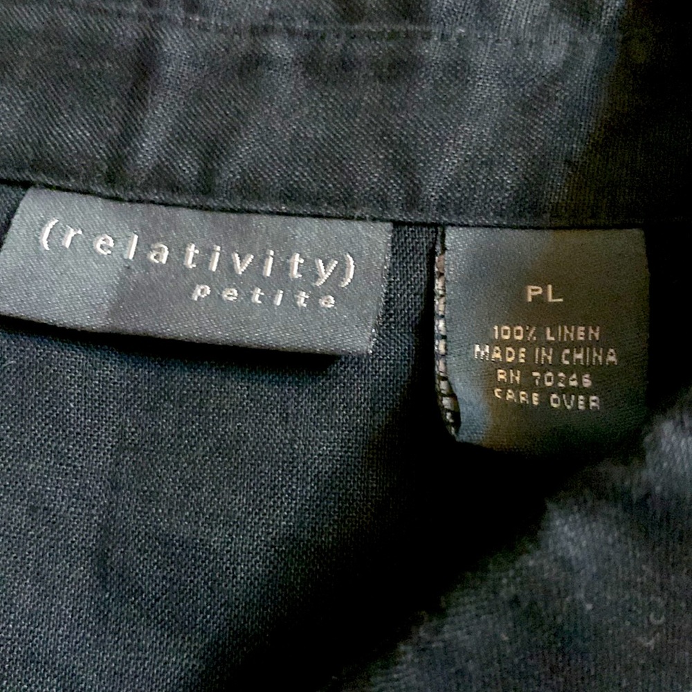 Relativity 100%Linen Blouse - image 3